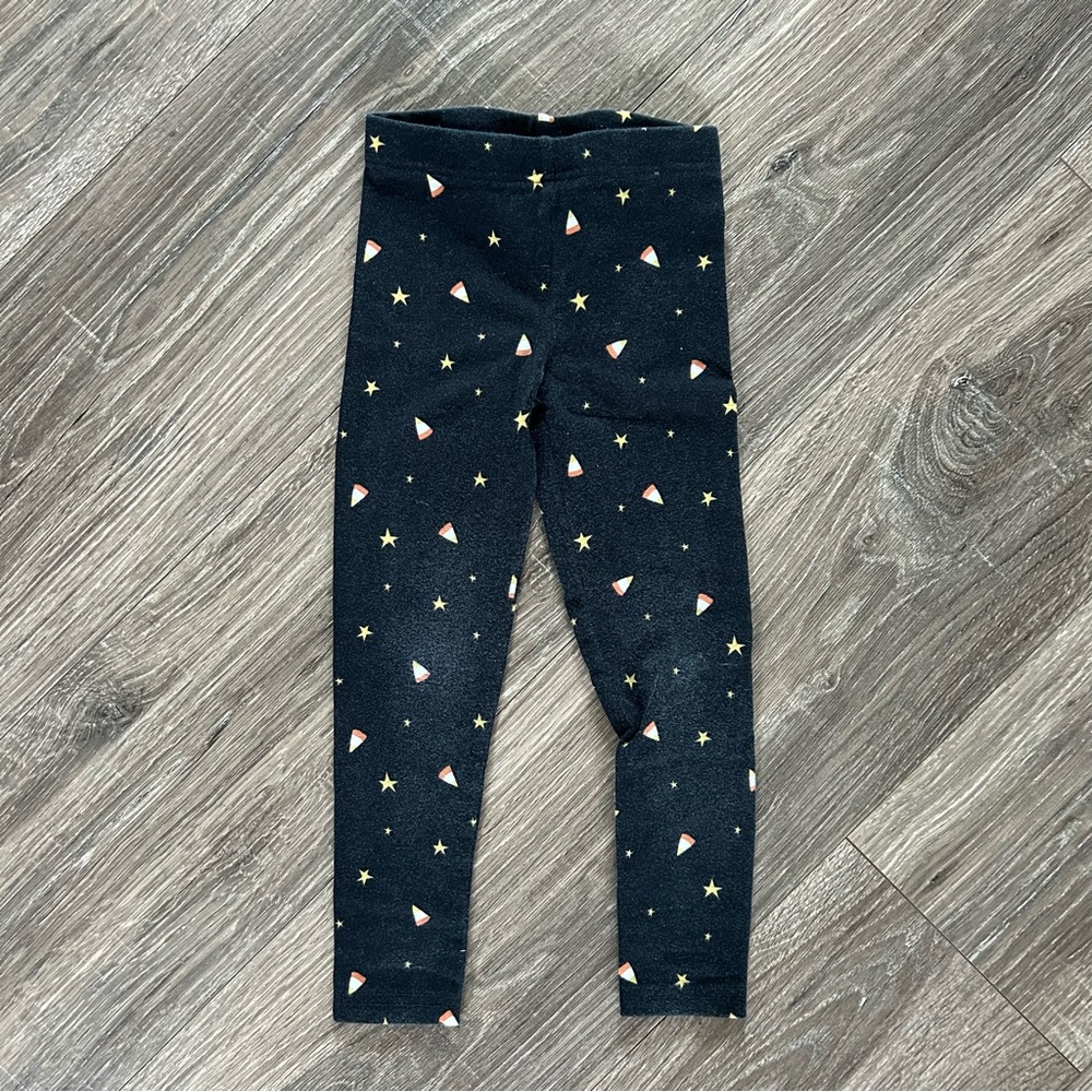 Carters 4T black Halloween candy corn leggings